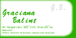 graciana balint business card
